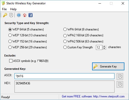 Wpa 128 bit key generator tool